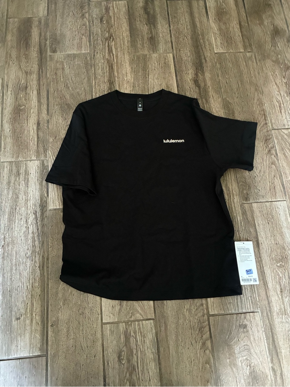 lululemon athletica Black Short Sleeve Logo Tee